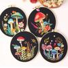 Black Cloth Pattern Embroidery Stitch Practice Kit Handmade DIY Crafts DIY Needlework Kit Embroidery Artcraft Punch Needle Kit