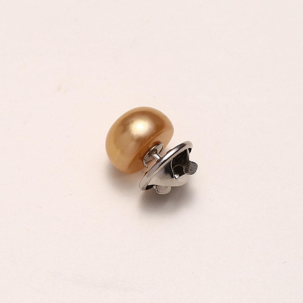 10-1 Imitation Pearl Plastic Snap Buttons, No Sew Adjustable Fastener Clasps, Glossy Round Decorative Buttons, Durable Craft Buttons