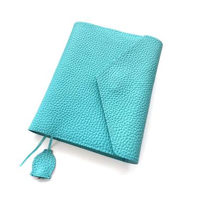 [blue Bloom] A6 Planner Cover with Bookmark, Stylish and Cute Blue Leather, Genuine Shrink-Embossed Leather, Made In Japan, Bb006 (Blue Beetle)