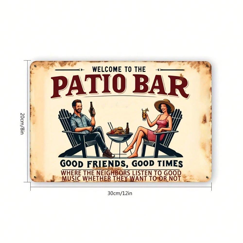 Welcome Vintage Metal Sign Home Garden Wall Decor 8X12 Inch