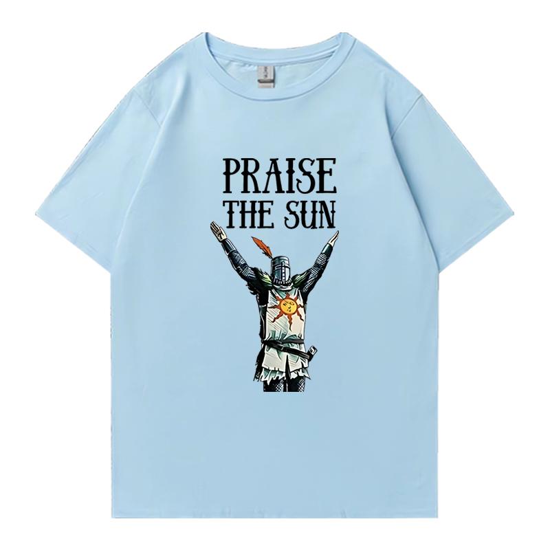 Hot Sale Dark Soul Streetwear Oversized Tee Shirt Summer 100% Cotton Short Sleeve Men Women Crew Neck T-shirt Unisex Clothing