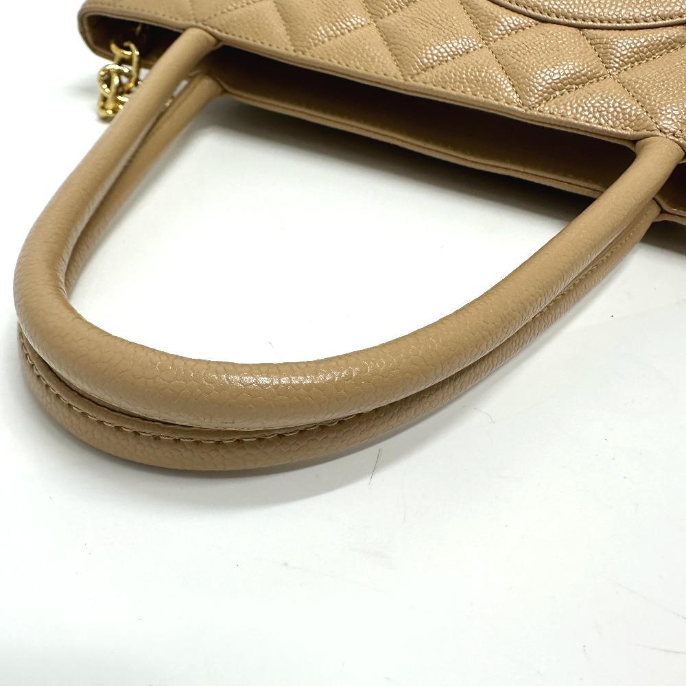 Chanel A01804 CC CC Mark Reissue Tote Bag Caviar Leather Beige