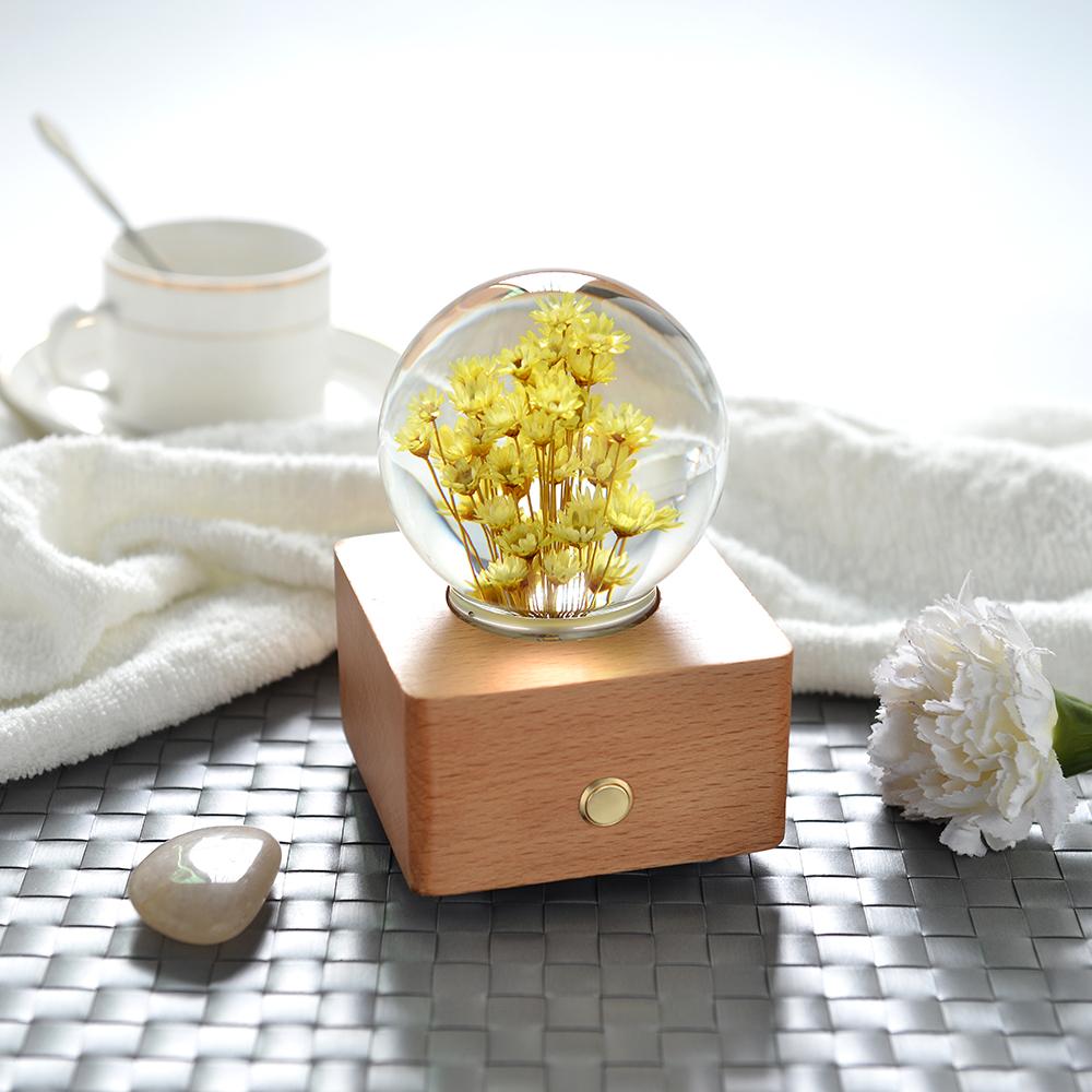 Hot Item Novelty Gifts 2025 Trends New Innovative Product Ideas Real Flower Light Bluetooth Speaker Holiday Festival Gift
