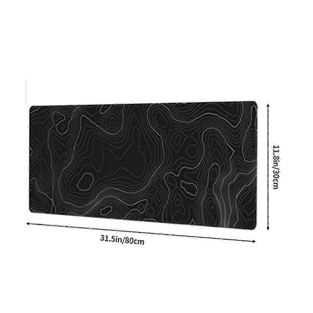 Topographic Contour Extended Big Mouse Pad Computer Keyboard Mouse Mat Mousepad With 3mm Non- Base