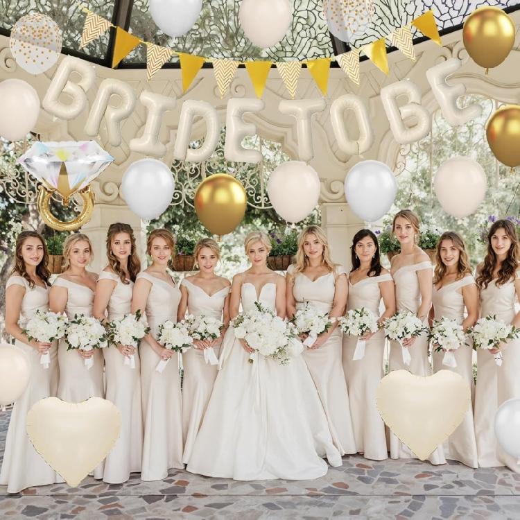 Multiple Color Bachelorette Party Balloons Set Premium Latex Bridal Showers Theme Decorations Supplies