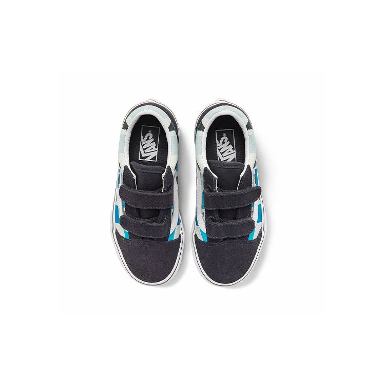 Vans Old Skool Checkerboard Casual Low Top Kids Skate Shoes Kids sneaker Black Blue White VN0A4BUVAC3