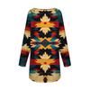 Women's Fashion Casual Long Sleeve  Print Round Neck Pullover Top Blouse