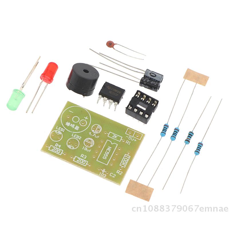 [ZYAS]NE555 DIY Kit LED Flasher & Signal Generator Circuit With PCB For Electronics Education & Solder Practice
