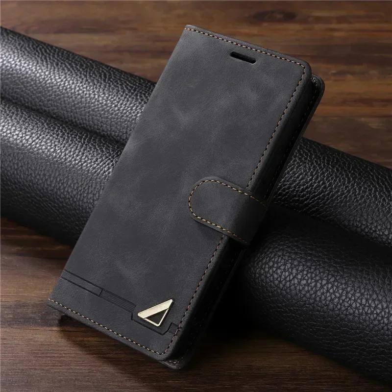 Leather Wallet Bag Phone Case For Samsung Galaxy S25 Ultra S24+ S23 FE S22 Plus 5G S24FE Coque Luxury Flip Cover Card Slot Etui