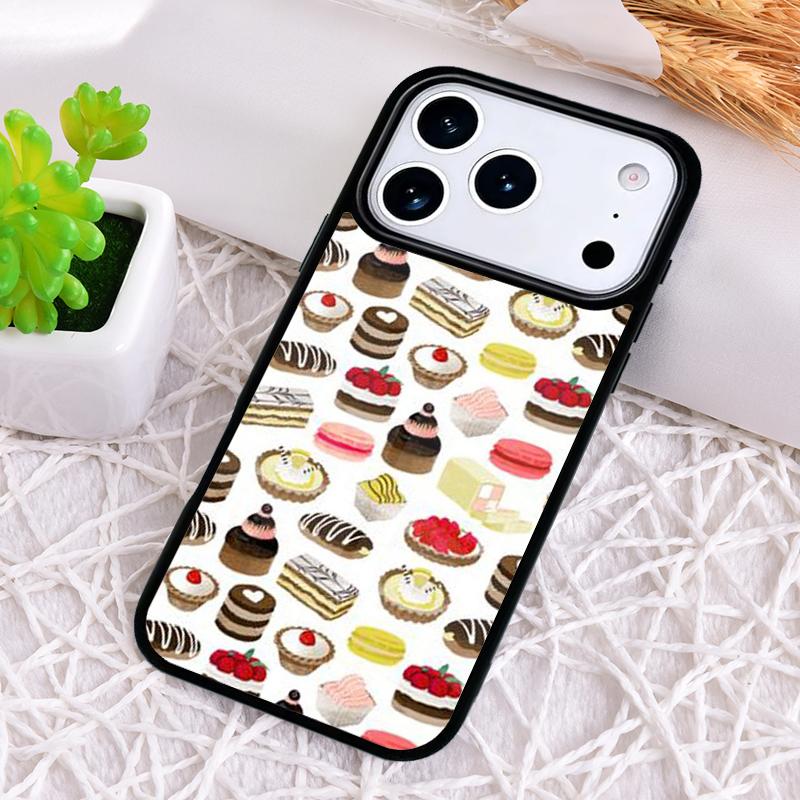 Chocolate Cakes Eclairs Sweet Phone Case for iPhone 17 Air 16 15 11 12 14 13 Pro Max Shockproof Cover