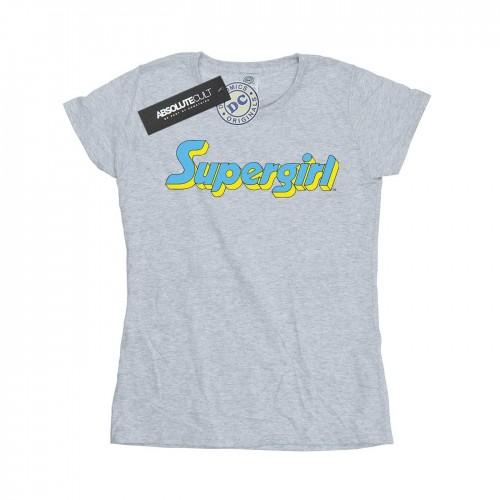 

DC Comics Womens/Ladies Supergirl Text Logo Cotton T-Shirt XXL білий