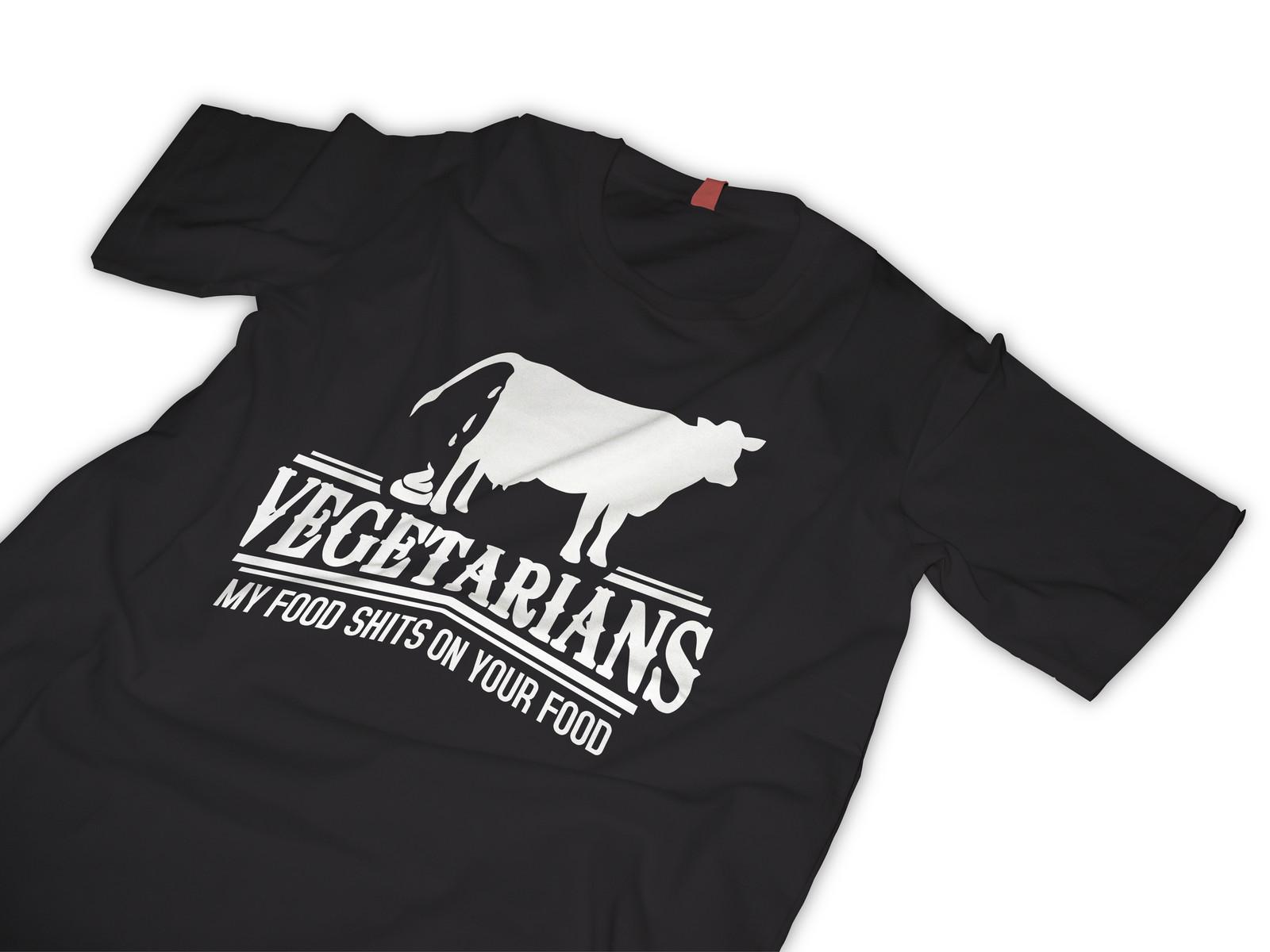Meat eaters tshirt Vegetarians T-Shirt Mens Womens Tees Top Funny M