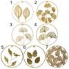 Hanging Gold Iron Arts Leaves Sculpture Ginkgo Leaf Ornaments Wall Decoration Metal Round Pendant