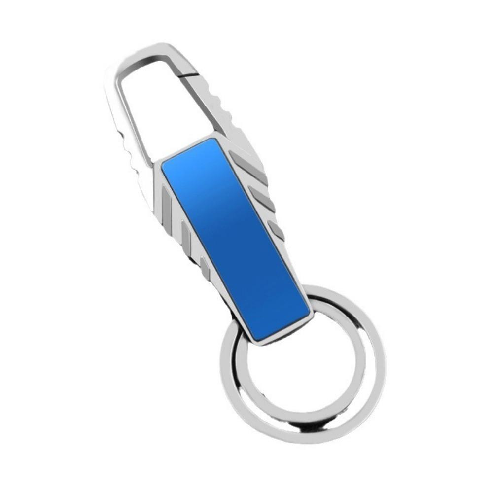 Custom Logo Name Metal Waist Hanging Keyring Laser Inscription Men Women Key Chain Ring Creative Personalized Keychain Gift