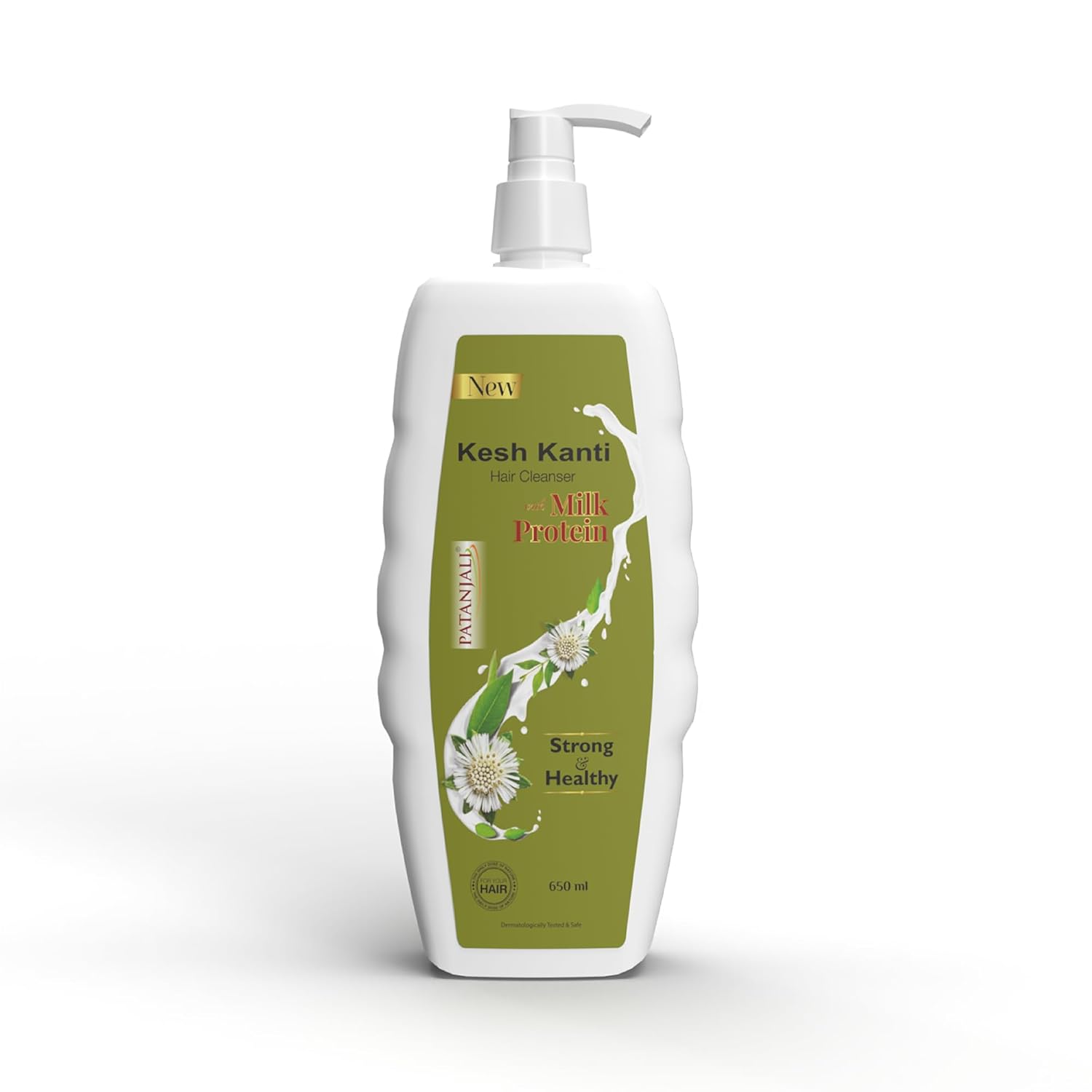 Patanjali Kesh Kanti Milk Protein Shampoo Herbal Hair Cleanser For Soft Shiny Manageable Hair All Types 650 Ml