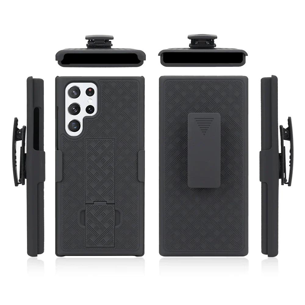 2in1 Waist Belt Clip Armor Case for Samsung Galaxy S24 S25 Ultra S23 S22 S21 S24 S25 Plus Heavy Duty Cover Running Phone Case