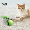 Interaktywna zabawka dla kota, piłka, ładowana przez USB, tocząca się piłka, dwubiegowa, automatyczna, ruchoma zabawka dla kota z ogonem, dla kotów domowych