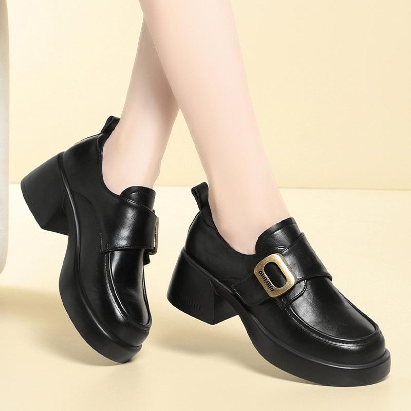 Fashion 2024 Japanese Style Lolita Shoes Women Vintage Chunky Loafers Slip On Black Single Pumps British Women Cosplay JK Uniform Shoes