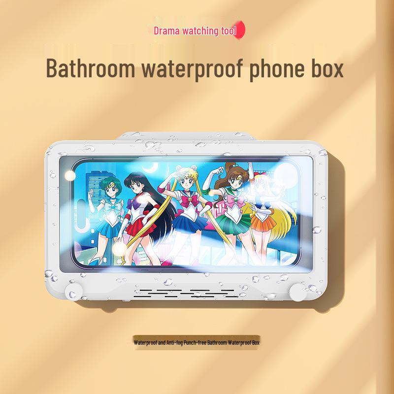 

Настенный водонепроницаемый держатель для телефона с поворотным сенсорным экраном и крышкой для защиты от посторонних глаз