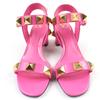Pristine Valentino Garavani Sandals Rockstud Leather Pink Leather 37.5 XW2S0CR2 Used