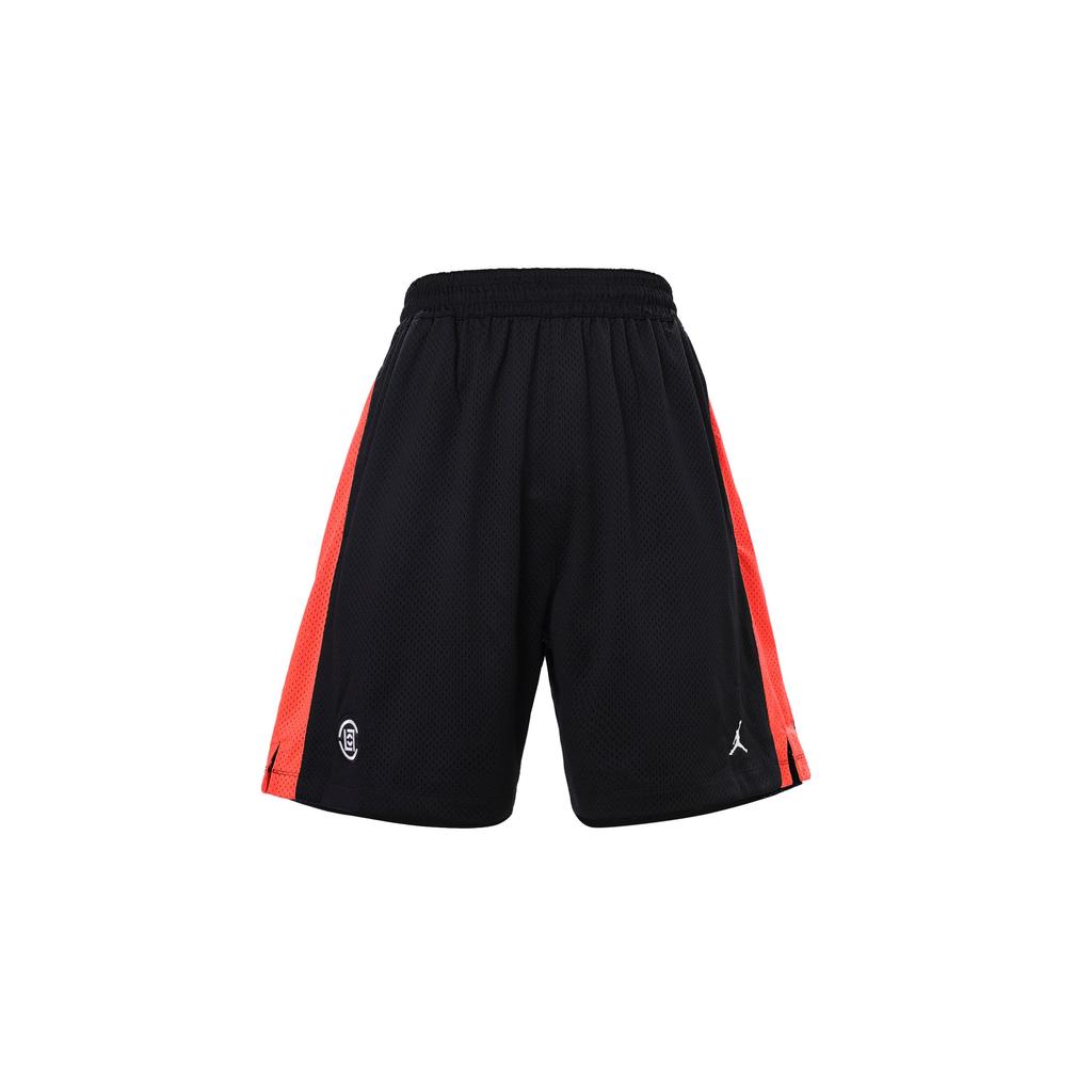 Air Jordan X Clot Mesh Shorts With Elastic Mid-Waist Men Bottoms Black Red AR8399-010
