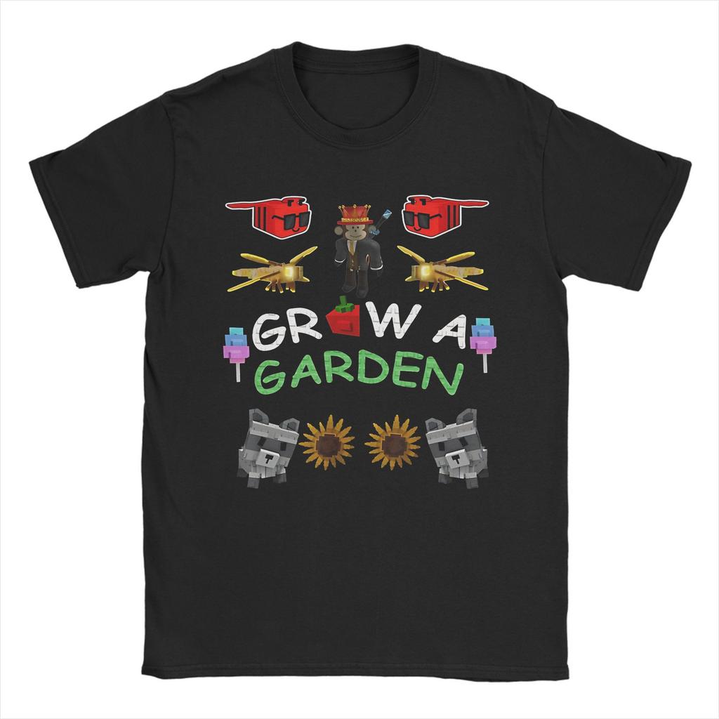 Streetwear Grow a Garden Gamer T-Shirt Men Cotton Short Sleeve Round Neck Summer Top Tee