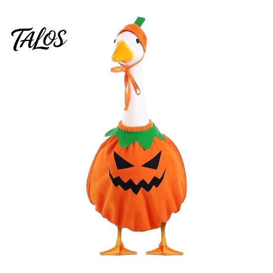 Halloween Goose Costume Ghost Outfit, Christmas Porch Apparel, Festive Thanksgiving Outfit for 23 Inch Statue, Outdoor Garden Yard Lawn Decoration