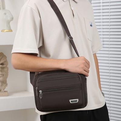 Large Capacity Men Bag Single Shoulder Bag Waterproof and Wear-reesistant Backpack Multiple Pockets for Business Business