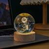 3D Laser-Engraved Milky Way Moon Crystal Ball Night Light