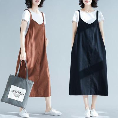 2019 Spring/Summer Women's Loose Casual Vest Dress, Korean Style
