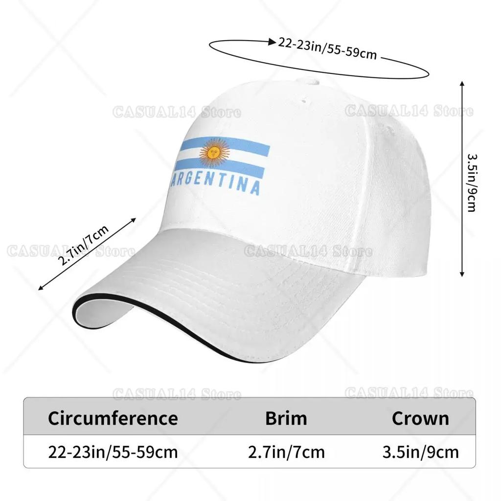 Argentina Vacation 2024 A Baseball Cap Hat for Unisex Women Teen National Day Travel One Size Trucker Hat