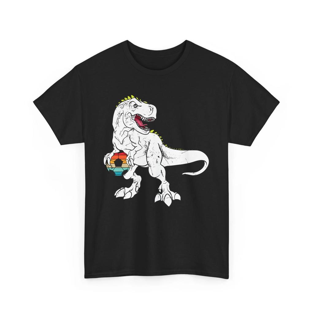 Dinosaur T-shirt Tops Tees Unisex | Funny Prehistoric Tee | T-Rex Jurassic Soccer-Player