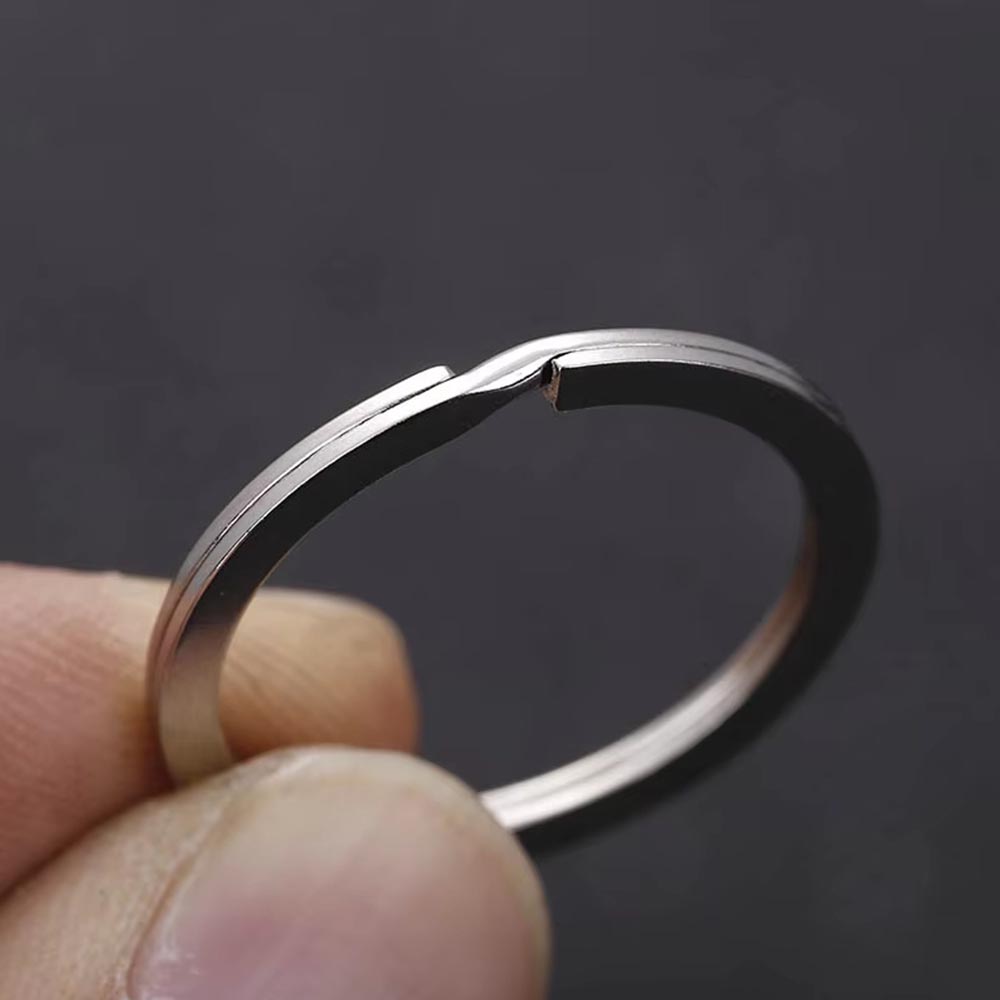 20pcs Metal Split Jump Rings Metal Hooks Double Layer Glossy Car Keychain Accessories DIY Keychain Pendant Making Accessory