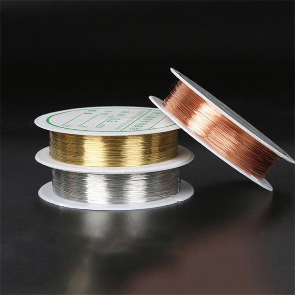 1Roll DIY Brass Copper Wire 0.2/0.4/0.6/0.8/1mm Cord String Durable Beading Wire  Jewelry Making