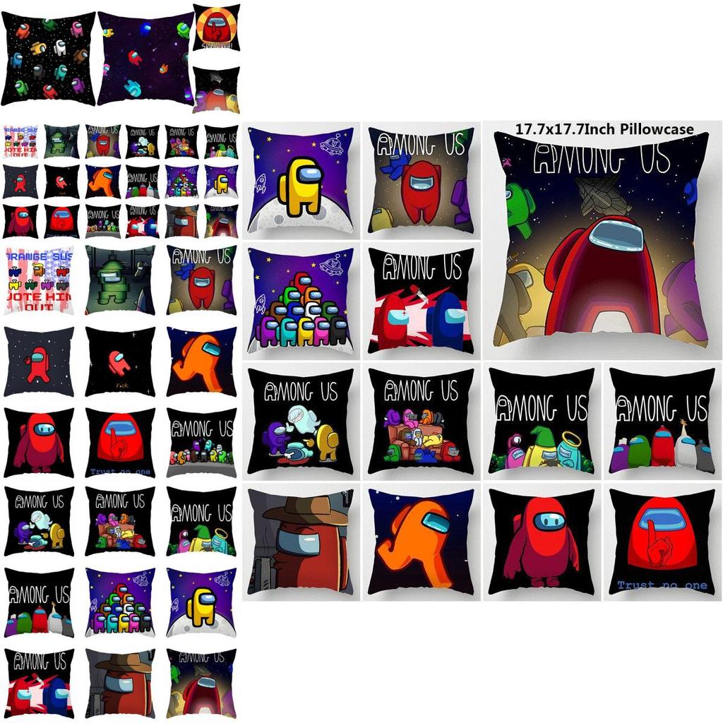 Pillow Game Case Throw Cushion Cover Home Sofa Decor Cartoon Square