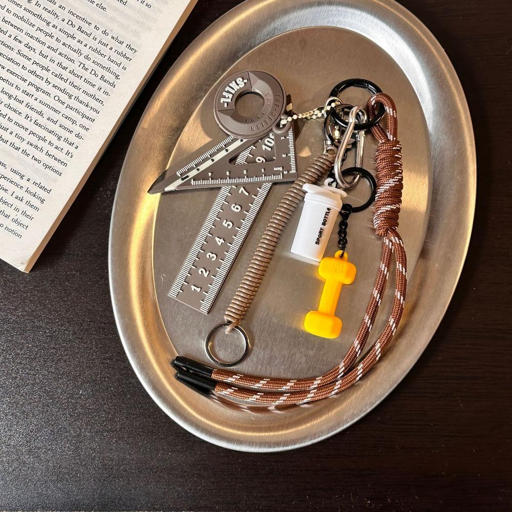 

Ruler Fitness Series Pendant Mini Simulation Dumbbells Keyring Fitness Prople Style 1