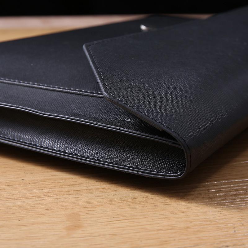 A4 Imitation Leather Business File Bag - Large Capacity Briefcase with Customizable Enterprise Logo