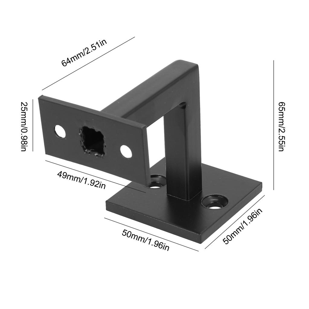 Square Handrail Bracket Stainless Steel Stairs Wall Mounted Bracket Fixed Guardrail Support For Indoor And Outdoor Hardware Part