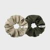 Silky Suede Hair Scrunchie Beige L