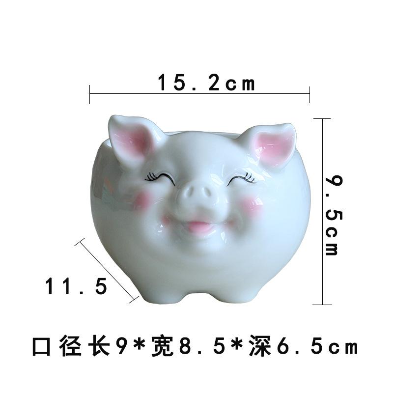 Simple Nordic Cartoon Animal Succulent Flower Pot Ceramic, Creative Gardening Water Flower Potter Home Decoration Ornament