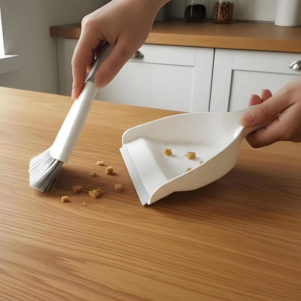 Portable Mini Dustpan and Brush Set Handheld Desktop Mini Broom Set  Household Supplies