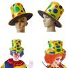 Halloween Party Performance Hat Clown Polka Dot Top Hat Magic Jazz Hat High Top Hat