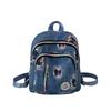 Denim Backpack 2025 New Korean Version of Fashion Printing Trend Ins Style Women's Versatile Casual Backpack