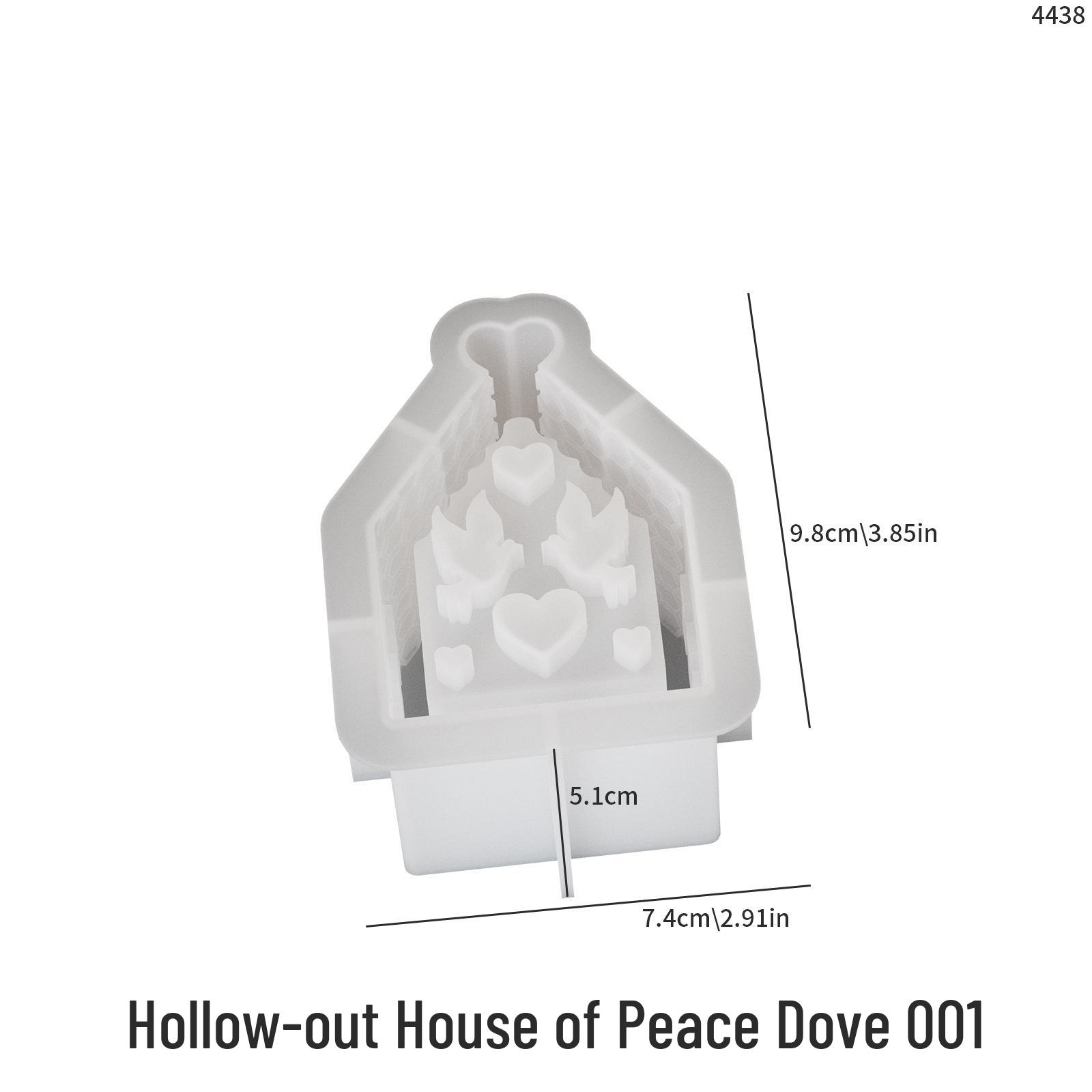 DIY Ароматный гипс Мак ЛЮБОВЬ Голубь мира Полый дом Ночник Силиконовая форма Подсвечник Украшение