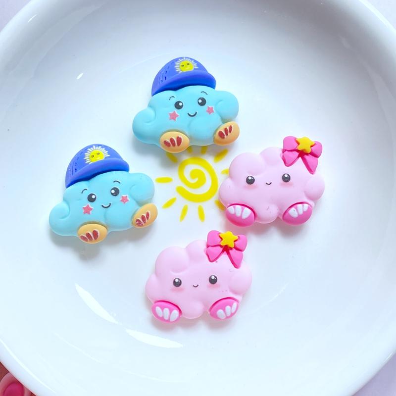 10Pcs New Cute Mini Bear /Rabbit /Cloud  Flat Back Resin Cabochons Scrapbooking DIY Jewelry Craft Decoration Accessories