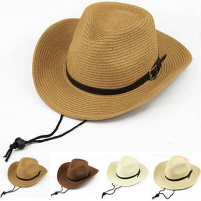 Men's Western Outdoor Cowboy Hat Foldable Belt Men's Straw Beach Shade Versatile Jazz Hat 72