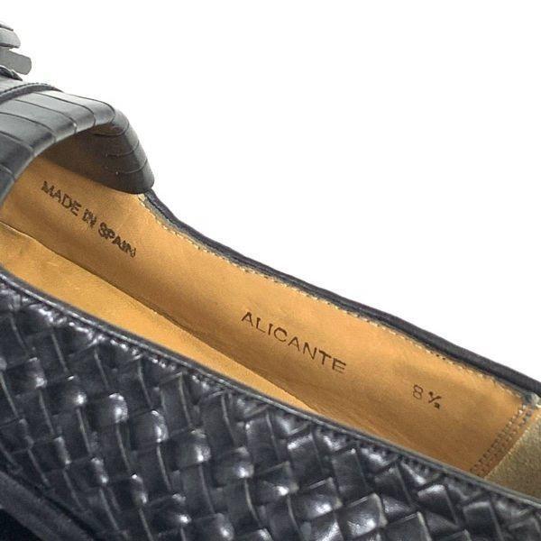 Vintage 80s-90s Mezlan Spain Tassel Loafers Moccasin Black 8.5 26.5-27.0(USED)