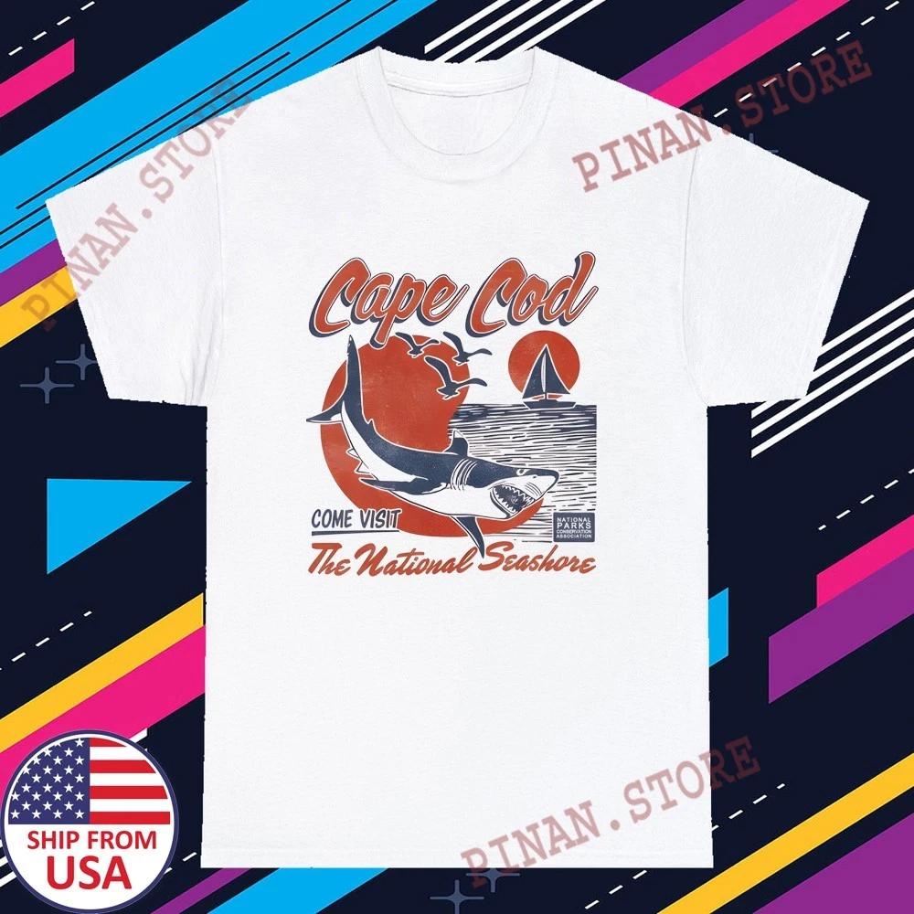 Cape Cod National Seashore Shark Men s White Size S-5XL XL