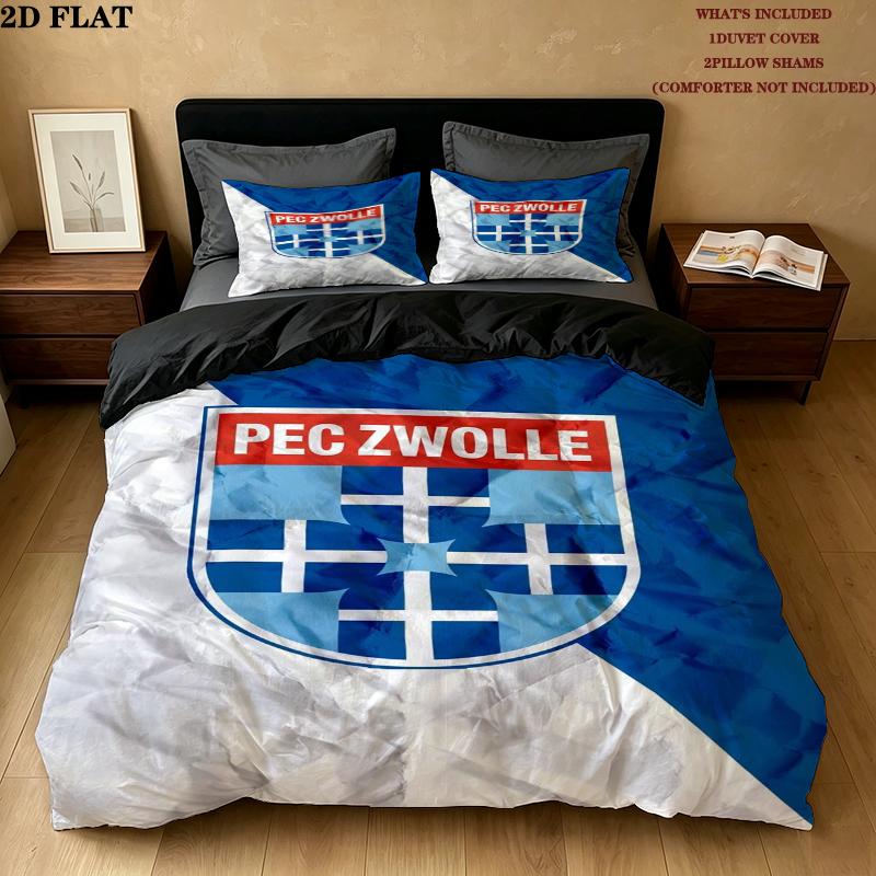 Pec Zwolle Pattern Bedding uilt Set uilt Cover Pillowcase Home Decoration Birthday Gift (1 * duvet cover + 2 * pillowcase without core)