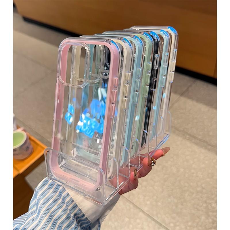 Luxury Transparent Candy Phone Case For iPhone 11 12 13 14 15 16 17 Pro Max Plus Air Clear Shockproof Bumper Back Cases Cover